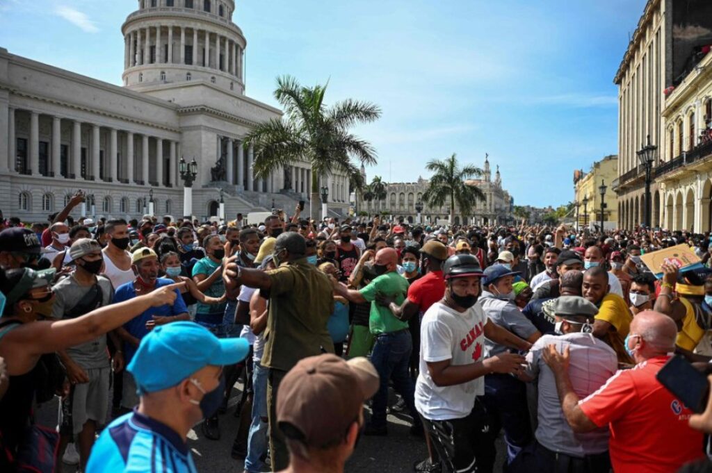 11 de Julio en la Habana, frente al Capitolio nacional